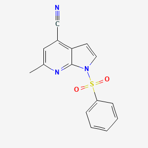 B595079 1-(Phenylsulfonyl)-4-cyano-6-methyl-7-azaindole CAS No. 1227270-24-7