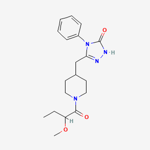 5-{[1-(2-methoxybutanoyl)piperidin-4-yl]methyl}-4-phenyl-2,4-dihydro-3H-1,2,4-triazol-3-one