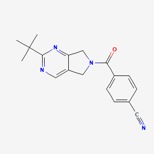 4-[(2-tert-butyl-5,7-dihydro-6H-pyrrolo[3,4-d]pyrimidin-6-yl)carbonyl]benzonitrile