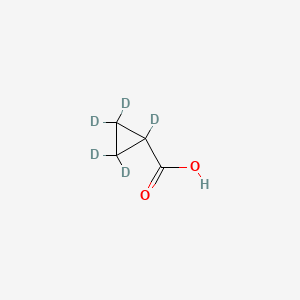 molecular formula C4H6O2 B595085 Cyclopropane-d5-carboxylic acid CAS No. 1219804-09-7