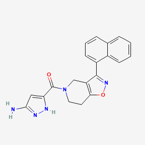 3-{[3-(1-naphthyl)-6,7-dihydroisoxazolo[4,5-c]pyridin-5(4H)-yl]carbonyl}-1H-pyrazol-5-amine