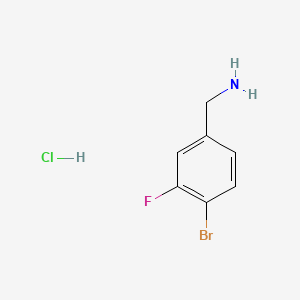 molecular formula C7H8BrClFN B595086 (4-Bromo-3-fluorophenyl)methanamine hydrochloride CAS No. 1214342-53-6