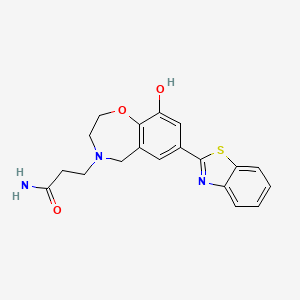 3-[7-(1,3-benzothiazol-2-yl)-9-hydroxy-2,3-dihydro-1,4-benzoxazepin-4(5H)-yl]propanamide