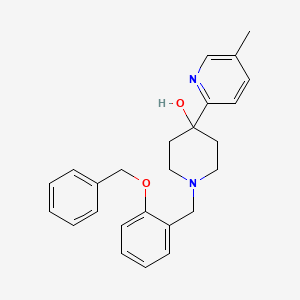 1-[2-(benzyloxy)benzyl]-4-(5-methylpyridin-2-yl)piperidin-4-ol