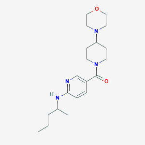 N-(1-methylbutyl)-5-[(4-morpholin-4-ylpiperidin-1-yl)carbonyl]pyridin-2-amine