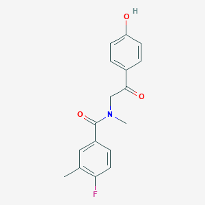 4-fluoro-N-[2-(4-hydroxyphenyl)-2-oxoethyl]-N,3-dimethylbenzamide