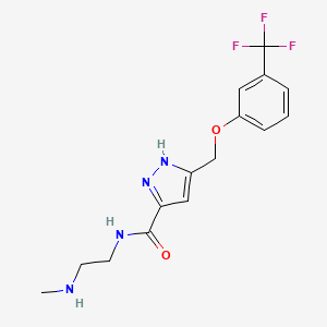 N-[2-(methylamino)ethyl]-5-{[3-(trifluoromethyl)phenoxy]methyl}-1H-pyrazole-3-carboxamide