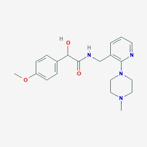 2-hydroxy-2-(4-methoxyphenyl)-N-{[2-(4-methylpiperazin-1-yl)pyridin-3-yl]methyl}acetamide