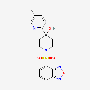 1-(2,1,3-benzoxadiazol-4-ylsulfonyl)-4-(5-methylpyridin-2-yl)piperidin-4-ol