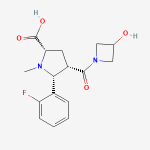 (2S*,4S*,5R*)-5-(2-fluorophenyl)-4-[(3-hydroxyazetidin-1-yl)carbonyl]-1-methylpyrrolidine-2-carboxylic acid