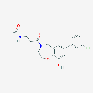 N-{3-[7-(3-chlorophenyl)-9-hydroxy-2,3-dihydro-1,4-benzoxazepin-4(5H)-yl]-3-oxopropyl}acetamide