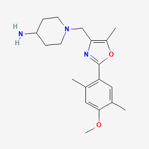 1-{[2-(4-methoxy-2,5-dimethylphenyl)-5-methyl-1,3-oxazol-4-yl]methyl}-4-piperidinamine dihydrochloride