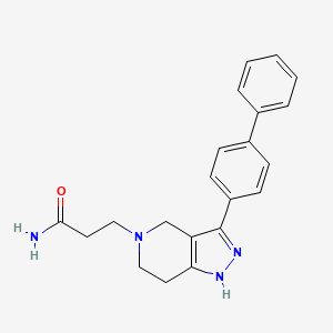 3-[3-(4-Phenylphenyl)-1,4,6,7-tetrahydropyrazolo[4,3-c]pyridin-5-yl]propanamide