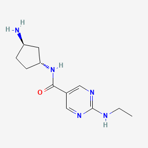 N-[(1R,3R)-3-aminocyclopentyl]-2-(ethylamino)pyrimidine-5-carboxamide