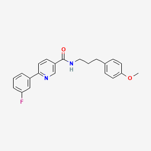 6-(3-fluorophenyl)-N-[3-(4-methoxyphenyl)propyl]nicotinamide