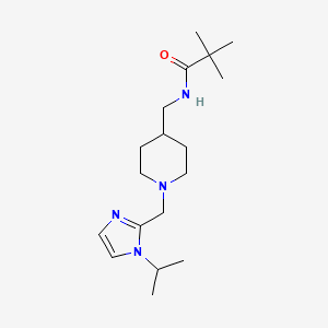 N-({1-[(1-isopropyl-1H-imidazol-2-yl)methyl]piperidin-4-yl}methyl)-2,2-dimethylpropanamide