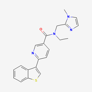 6-(1-benzothien-3-yl)-N-ethyl-N-[(1-methyl-1H-imidazol-2-yl)methyl]nicotinamide