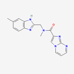 N-methyl-N-[(5-methyl-1H-benzimidazol-2-yl)methyl]imidazo[1,2-a]pyrimidine-2-carboxamide