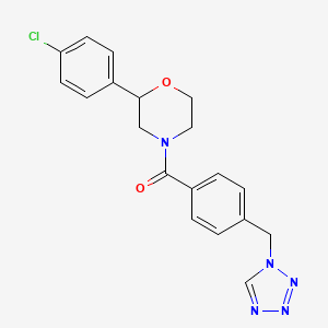 2-(4-chlorophenyl)-4-[4-(1H-tetrazol-1-ylmethyl)benzoyl]morpholine