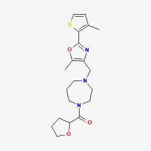 1-{[5-methyl-2-(3-methyl-2-thienyl)-1,3-oxazol-4-yl]methyl}-4-(tetrahydrofuran-2-ylcarbonyl)-1,4-diazepane