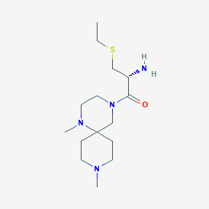 {(1R)-2-(1,9-dimethyl-1,4,9-triazaspiro[5.5]undec-4-yl)-1-[(ethylthio)methyl]-2-oxoethyl}amine dihydrochloride