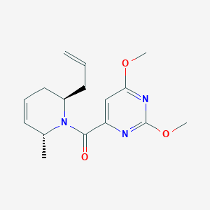 4-{[(2R*,6R*)-2-allyl-6-methyl-3,6-dihydropyridin-1(2H)-yl]carbonyl}-2,6-dimethoxypyrimidine