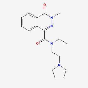 N-ethyl-3-methyl-4-oxo-N-(2-pyrrolidin-1-ylethyl)-3,4-dihydrophthalazine-1-carboxamide