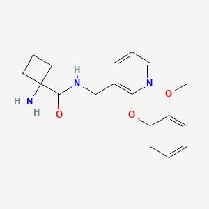 1-amino-N-{[2-(2-methoxyphenoxy)pyridin-3-yl]methyl}cyclobutanecarboxamide