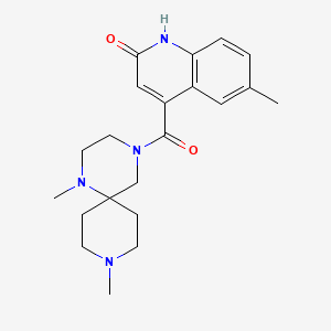 4-[(1,9-dimethyl-1,4,9-triazaspiro[5.5]undec-4-yl)carbonyl]-6-methylquinolin-2(1H)-one