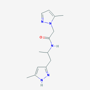 N-[1-methyl-2-(3-methyl-1H-pyrazol-5-yl)ethyl]-2-(5-methyl-1H-pyrazol-1-yl)acetamide