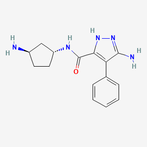 3-amino-N-[(1R,3R)-3-aminocyclopentyl]-4-phenyl-1H-pyrazole-5-carboxamide