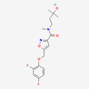 5-[(2,4-difluorophenoxy)methyl]-N-(3-hydroxy-3-methylbutyl)-N-methylisoxazole-3-carboxamide