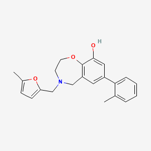 4-[(5-methyl-2-furyl)methyl]-7-(2-methylphenyl)-2,3,4,5-tetrahydro-1,4-benzoxazepin-9-ol