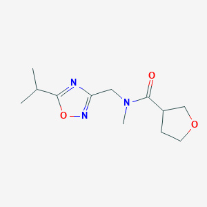 N-[(5-isopropyl-1,2,4-oxadiazol-3-yl)methyl]-N-methyltetrahydrofuran-3-carboxamide