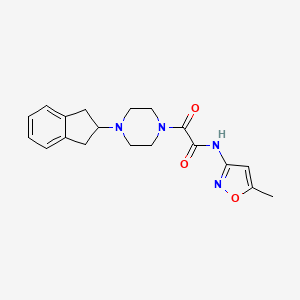 2-[4-(2,3-dihydro-1H-inden-2-yl)piperazin-1-yl]-N-(5-methylisoxazol-3-yl)-2-oxoacetamide