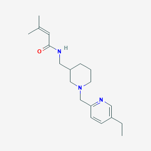 N-({1-[(5-ethylpyridin-2-yl)methyl]piperidin-3-yl}methyl)-3-methylbut-2-enamide