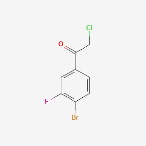 molecular formula C8H5BrClFO B595135 1-(4-溴-3-氟苯基)-2-氯乙酮 CAS No. 1260857-14-4