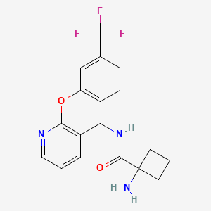 1-amino-N-({2-[3-(trifluoromethyl)phenoxy]pyridin-3-yl}methyl)cyclobutanecarboxamide