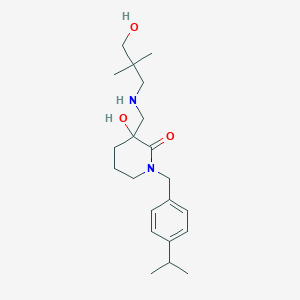 3-hydroxy-3-{[(3-hydroxy-2,2-dimethylpropyl)amino]methyl}-1-(4-isopropylbenzyl)piperidin-2-one