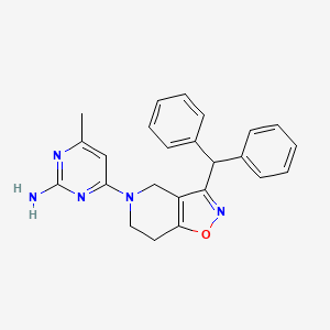 4-[3-(diphenylmethyl)-6,7-dihydroisoxazolo[4,5-c]pyridin-5(4H)-yl]-6-methylpyrimidin-2-amine