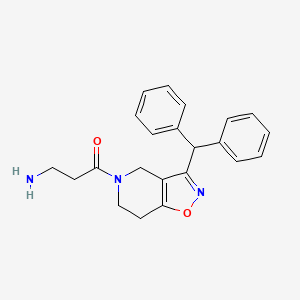 3-[3-(diphenylmethyl)-6,7-dihydroisoxazolo[4,5-c]pyridin-5(4H)-yl]-3-oxopropan-1-amine