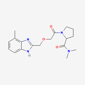 N,N-dimethyl-1-{[(4-methyl-1H-benzimidazol-2-yl)methoxy]acetyl}prolinamide