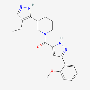 [3-(4-ethyl-1H-pyrazol-5-yl)piperidin-1-yl]-[3-(2-methoxyphenyl)-1H-pyrazol-5-yl]methanone