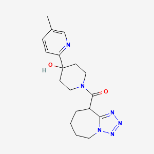 4-(5-methylpyridin-2-yl)-1-(6,7,8,9-tetrahydro-5H-tetrazolo[1,5-a]azepin-9-ylcarbonyl)piperidin-4-ol