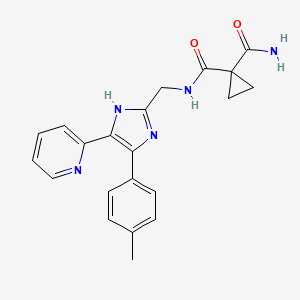 N~1~-{[4-(4-methylphenyl)-5-pyridin-2-yl-1H-imidazol-2-yl]methyl}cyclopropane-1,1-dicarboxamide