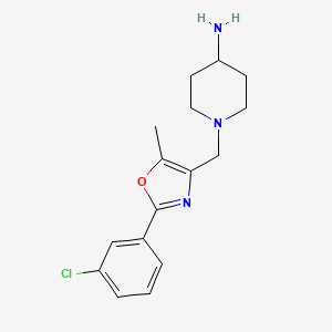 1-{[2-(3-chlorophenyl)-5-methyl-1,3-oxazol-4-yl]methyl}-4-piperidinamine dihydrochloride