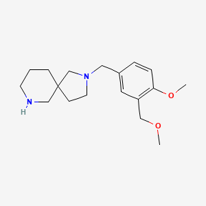 2-[[4-Methoxy-3-(methoxymethyl)phenyl]methyl]-2,9-diazaspiro[4.5]decane