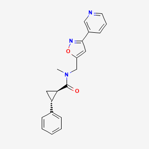 (1R*,2R*)-N-methyl-2-phenyl-N-[(3-pyridin-3-ylisoxazol-5-yl)methyl]cyclopropanecarboxamide