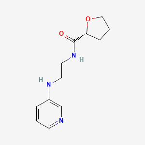 molecular formula C12H17N3O2 B5951485 (2R)-N-[2-(pyridin-3-ylamino)ethyl]tetrahydrofuran-2-carboxamide 