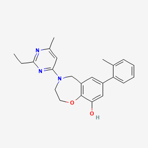 4-(2-ethyl-6-methylpyrimidin-4-yl)-7-(2-methylphenyl)-2,3,4,5-tetrahydro-1,4-benzoxazepin-9-ol